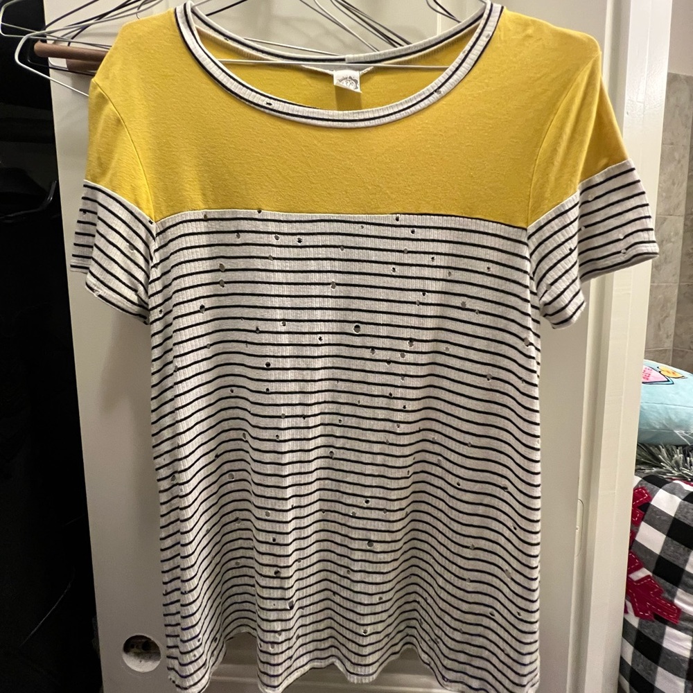 Sun & moon tshirt with holes scattered (design)